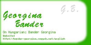 georgina bander business card